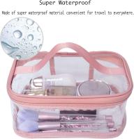 Neceser de maquillaje transparente, portátil, impermeable, transparente, para viaje, gran almacenamiento - details 2