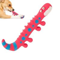 Juguete chirriante de látex para perros de dibujos animados, resistente a mordeduras, juguetes interactivos para masticar para cachorros, forma de lagarto, juguete de entrenamiento con sonido para perros, Limpieza de dientes - details 4