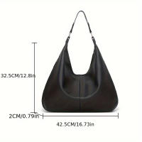 Bolso Hobo vegano Vintage, bolso de hombro Retro de gran capacidad, bolso y monedero de moda para mujer - details 6