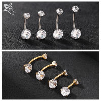 ZS 1 PC G23 Anillo de ombligo de acero de titanio para mujer CZ Crystal Internally Threaded Navel Barbell Stud Barra larga Piercing corporal - details 8