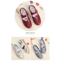 zapatos de piel auténtica para mujer, sandalias huecas blancas, mocasines planos de verano, talla grande 41 42 - details 4