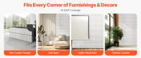 SucceBuy Paneles de pared 3D, paquete de 33 azulejos florales de arte moderno de PVC de 11,81 x 11,81 pulgadas, panel decorativo de cobertura de 32 pies cuadrados para techo, dormitorio, sala de estar y juegos, blanco mate - details 4