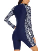 Traje de baño de neopreno de surf acolchado Rashguard UPF 50 de una pieza para mujer con cremallera frontal - details 1