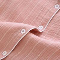 Ropa de dormir de algodón para mujer, camisón de manga larga, albornoz de talla grande, camisa para dormir con botones a rayas, vestidos de noche, ropa de descanso, bata de baño - details 9
