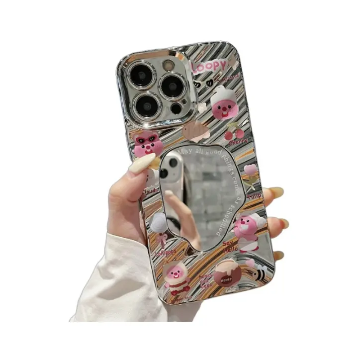 El espejo ondulado es adecuado para la bonita funda de teléfono Beaver de iPhone. - 1
