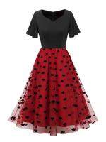 Elegante Vestido Largo con Volantes Retro Hepburn Estilo Vintage de los 50s-60s - details 1