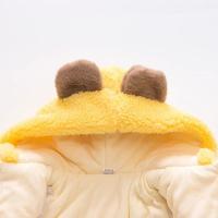 Abrigo bonito de invierno para bebé, ropa de dibujos animados con capucha de lana de piel Artificial para niño, suéter de osito de Color sólido cálido para niño - details 17