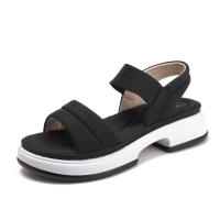 Sandalia One Word Water Diamond Open Toe zapatos casuales de moda 2025 novedad de verano versátil tacón inclinado fondo grueso cómodo - details 1