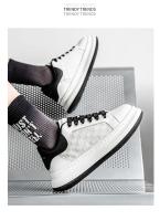 Zapatos zapatos de hombre 2025 verano nueva marca de moda transpirable zapatos deportivos suela gruesa aumentando casual pequeño blanco zapatos de junta - details 13