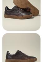 Cuero genuino de alta gama, cabeza de res pura, capa de cuero de vaca, zapatos casuales transpirables de suela blanda. - details 7