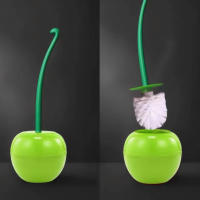 Cepillo De Inodoro En Forma De Cereza Creativa Con Mango Largo Y Bricos Suaves Para Limpieza Del Baño Herramienta De Cepillo De Papelera - details 7