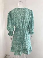 Nuevo Jersey de cintura de longitud media, vestido de manga corta con estampado bohemio - details 4