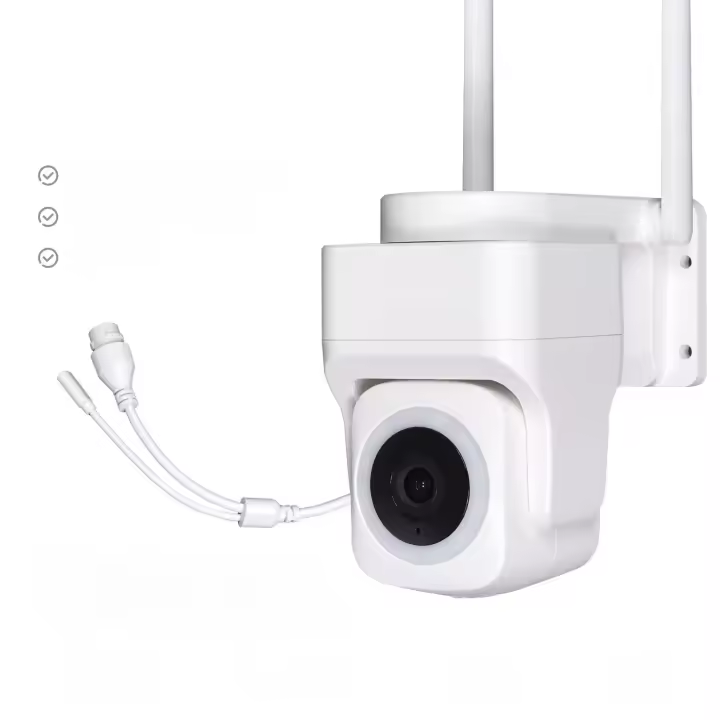 Cámara de seguridad inteligente Tuya WiFi de 3MP compatible con red RJ45 inalámbrica y con cable IP65 seguimiento de movimiento impermeable noche a todo Color - 1