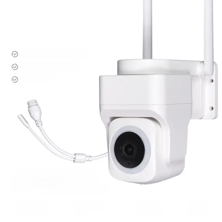 Cámara de seguridad inteligente Tuya WiFi de 3MP compatible con red RJ45 inalámbrica y con cable IP65 seguimiento de movimiento impermeable noche a todo Color - 1