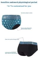 Ropa interior estampada de cuatro capas, pantalones fisiológicos menstruales con fugas, sin amortiguación de succión instantánea - details 2