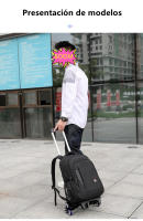 Mochila grande con ruedas Mochila compacta carro extensible - Diseño Ergonómico - Amplio Espacio de Almacenamiento - Bolsillos Multifuncionales - details 11