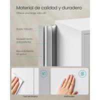 Armario de Garaje de 5 Estantes con 4 Puertas, Armario de Oficina, 40 x 80 x 180 cm, 2 Cerraduras, Estantes Ajustables, Gabinete de Metal, Gris Mate OMC016G01 - details 5