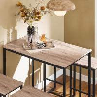 Conjunto Mesa Alta de Bar y 4 Taburetes Muebles Bar Comedor - details 4