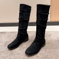 Botas largas informales para mujer, zapatos planos a la moda - details 9