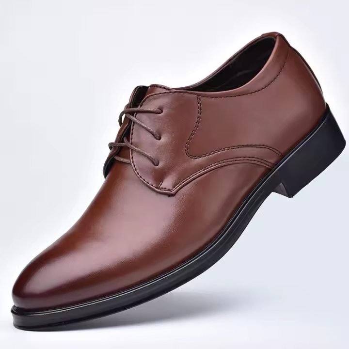 Zapatos formales informales para Hombres, calzado de cuero, diseño de boda Social, punta del dedo, color Negro - 1