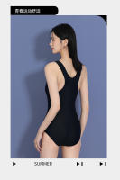 Traje de baño profesional de entrenamiento de carreras triangulares de una pieza, espalda cruzada de talla grande para estudiantes, moderno, simple, conservador - details 11