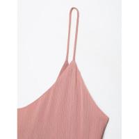 BUNO-vestido de fiesta ajustado para mujer, minivestido corto ajustado, sin mangas, con espalda descubierta y cuello bajo, volantes escalonados, verano 2025 - details 7
