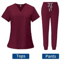 Uniforme médico ajustado para mujer, conjuntos de batas, accesorios de enfermería, batas de cirugía hospitalaria, clínica Dental, salón de belleza, ropa de trabajo - details 20