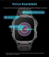 2025 Nuevo reloj inteligente militar para exteriores Pantalla AMOLED HD de 1,96 pulgadas, linterna LED, llamada Bluetooth, frecuencia cardíaca y presión arterial 100+ Modo deportivo Reloj inteligente resistente al agua - details 14