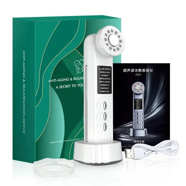 Uso en el hogar terapia roja EMS RF instrumento de masaje Facial dispositivo de ajuste acero inoxidable piel Facial cuidado de la piel herramienta de embellecimiento - 1