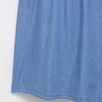 Vestido de Verano de Denim Largo con Correas Decoradas Vestido Suelto, Sin Espalda, Dulce y Fresco para Mujeres - details 5