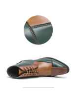 Zapatos de cuero de caña alta de negocios de costura de moda - details 4