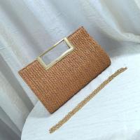 Elegante bolso de mano tejido beige y dorado para mujer: bolso de noche elegante con correa desmontable, perfecto para fiestas, eventos musicales y celebraciones del Ramadán - details 6