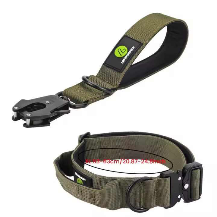Collar táctico Perro, Conjunto de Correa, mango Militar, puede durante, Nailon, accesorios entrenamiento caminar para mascotas - 1