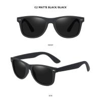Gafas de Sol Polarizadas Cuadradas Clásicas Gafas de Sol Negras Retro para Hombres y Mujeres - details 8