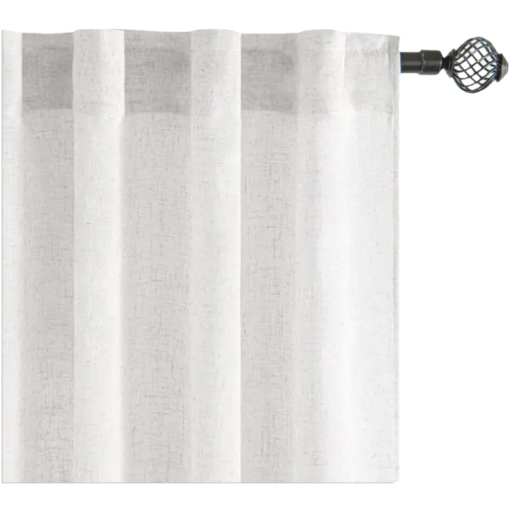 Juego de Cortinas de Lino Transparente de Dos Piezas 245x140cm Cortinas Modernas para Dos Puertas de Balcón para Salón Dormitorio - 1