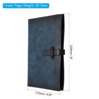 Diario de Cuadros de Cuero PU A5 con Refillable Organizador Personal con Hebilla Papelería Escolar - details 1