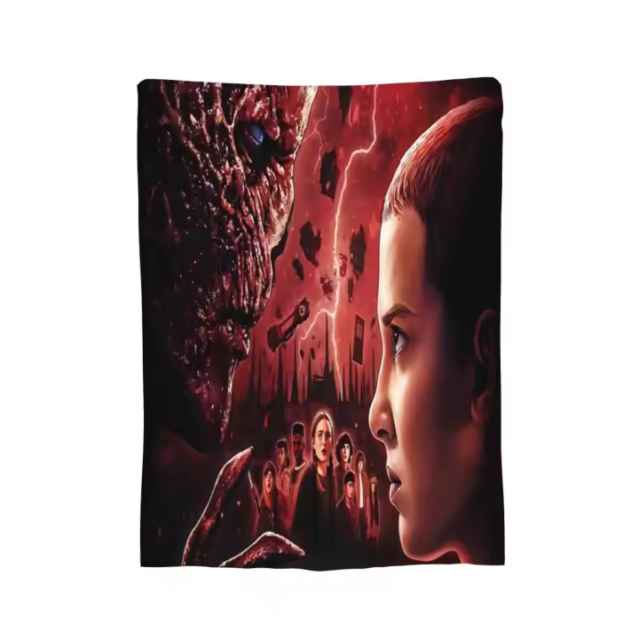 Manta de forro polar Stranger Things, perfecta para niños y niñas, hogar o viaje - 1