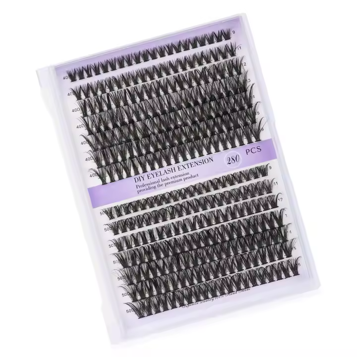 Kit de extensión de pestañas con rizos en D, conjunto de unión y sello, aplicador para principiantes - 1