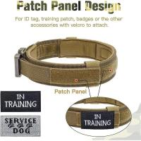 Collares tácticos con correa perro, Collar militar nailon ustable para perros medianos grandes, entrenamiento de pastor alemán y - details 2