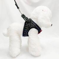 Arnés perro, decoración de diamantes pequeños, suave y transpirable, chaleco, arnés perros, Collar correa el pecho para - details 8