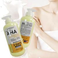 Crema corporal blanqueadora de 500ml, hidroxiácidos, vitamina C y E, loción corporal aclarante hidratante, cuidado de la piel, elimina las marcas de acné - details 1