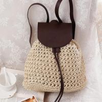 Bolsa de paja de verano para mujer, mochila de moda - details 6