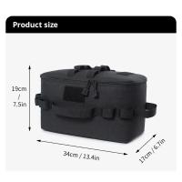 Mochila de Camping de Gran Capacidad Bolsa de Almacenamiento de Tanque de Gas para Uso al Aire Libre Bolsa de Herramientas para Uñas de Tierra Bote de Gas Utensilios de Cocina para Picnic - details 8