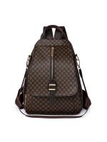 Mochila de gran capacidad senior sense 2025 nueva impresión suave de la pu de gran capacidad Mochila de ocio bolsa de viaje mujer - details 1