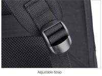 Mochila expandible para portátil para hombre, bolsa impermeable negra para Notebook, 16 pulgadas, 17 pulgadas, mochila - details 27