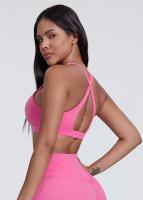 SHINBENE-Sujetador deportivo de cuello alto para entrenamiento, sostén con relleno cruzado en la espalda, ideal para Yoga - details 20