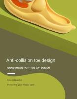Sandalias de Plano para Mujer Verano Zapatillas de Dibujos Animados Pantuflas Cerradas para Uso al Aire Libre Antideslizantes para Uso Interior - details 2