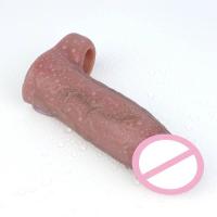 Empaque privado Sexy SXXY Funda realista de silicona suave Extensor de consolador Aumento Retraso de la eyaculación Condón reutilizable Hombres Coqueteando Juguetes sexuales - details 17