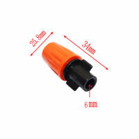 Boquilla de pulverización de 6mm, pulverizador ajustable naranja, 50 piezas, para Agricultura, Riego de jardín, invernadero, nebulizador - details 4
