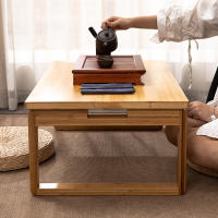 Mesa de té de madera, bandeja de suelo con patas plegables de bloqueo, mesa de té Tatami, mesa de centro plegable de pierna baja - details 0